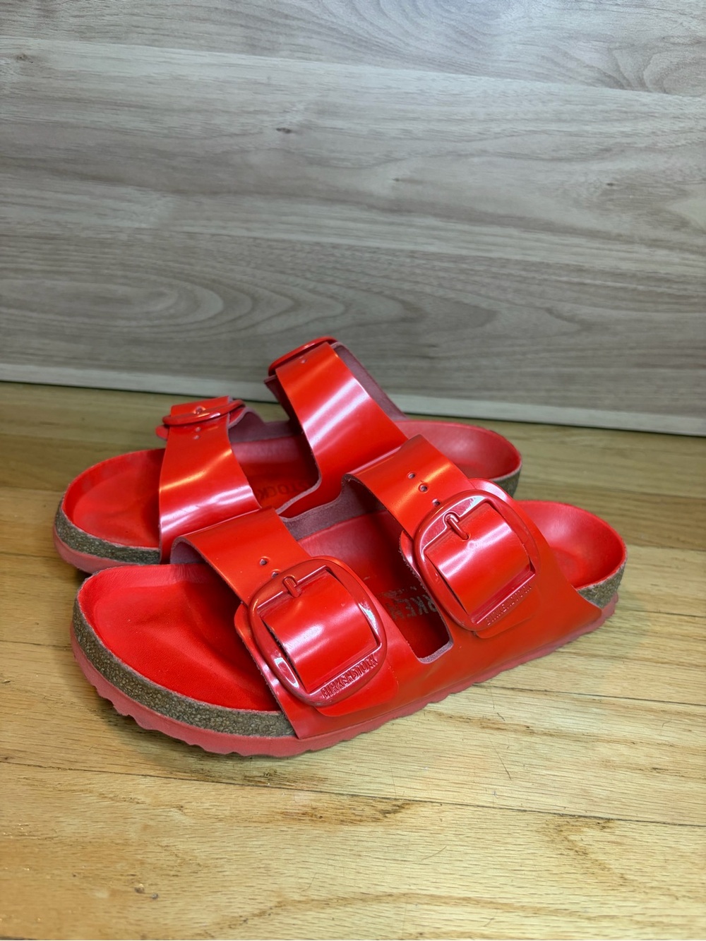 Birkenstock Arizona Big Buckle Sandals in Red - Size 37